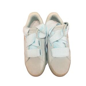 Puma teal color Low-Top Sneakers with Wide Laces